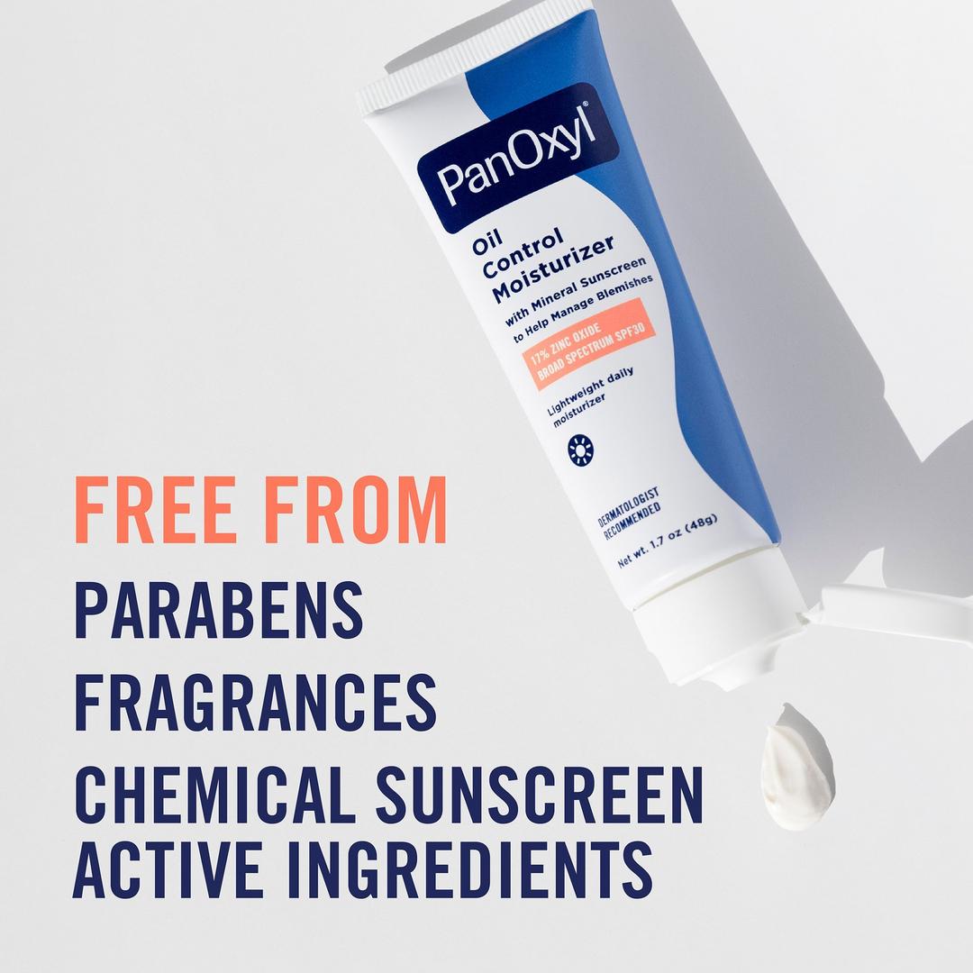 PanOxyl AM Oil Control Moisturizer with Broad Spectrum SPF 30 Mineral Sunscreen